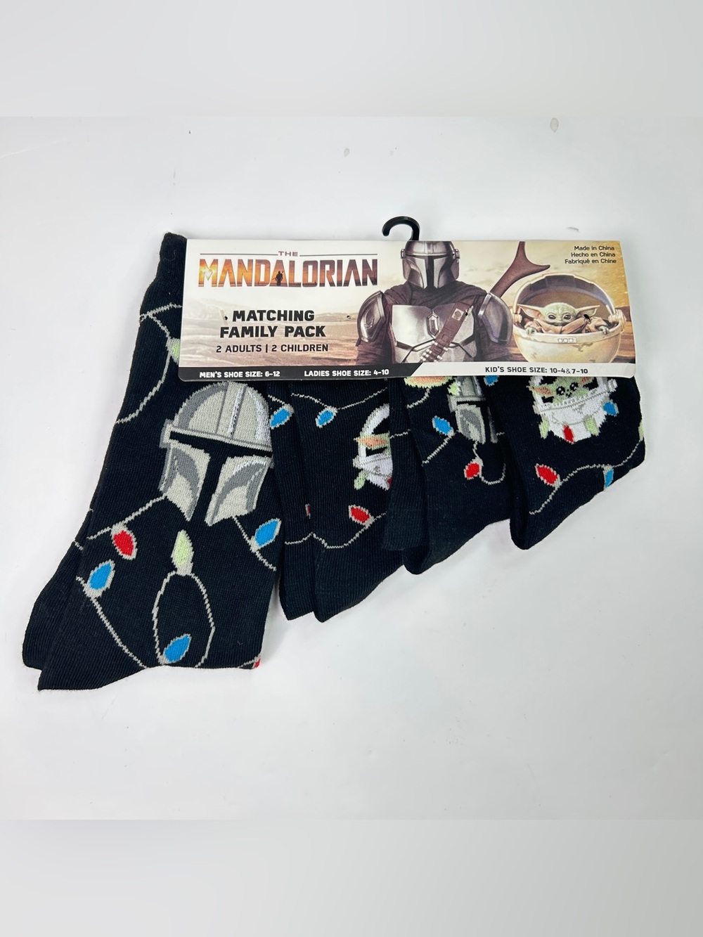 Star Wars The Mandalorian Grogu Matching Family Socks 4 Pack Adult Kids NWT